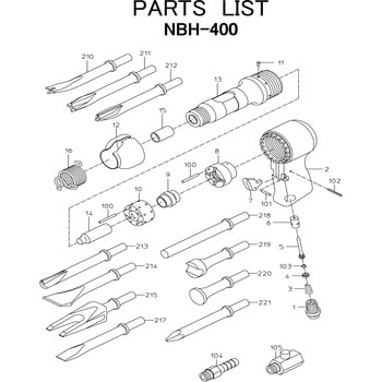 汽车 Chisela NBH-400 零件日本气动制造株式会社17500190